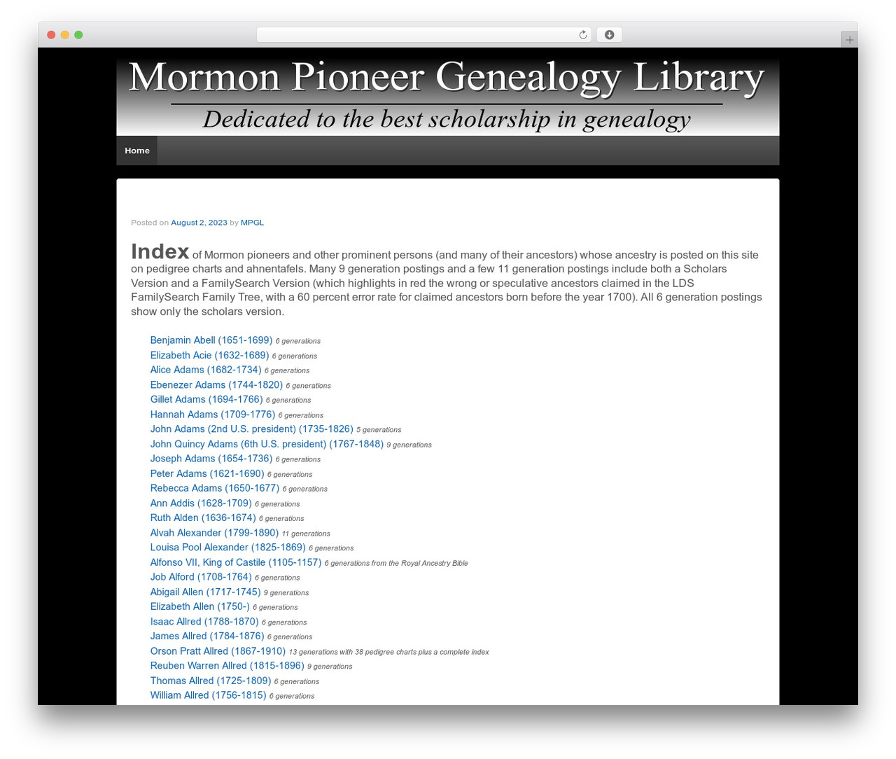 Responsive free WordPress theme - mormonpioneergenealogylibrary.com Responsive free WordPress theme - mormonpioneergenealogylibrary.com