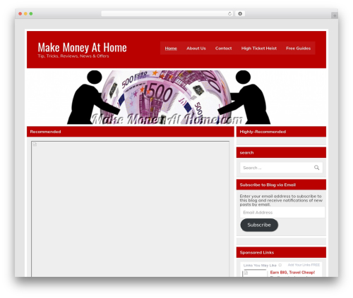WordPress theme Leeway - makemoneyathome.com