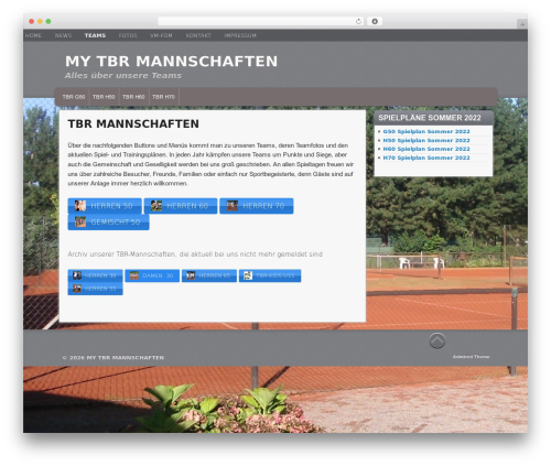 WordPress theme Admired - mannschaften.mytbr.de