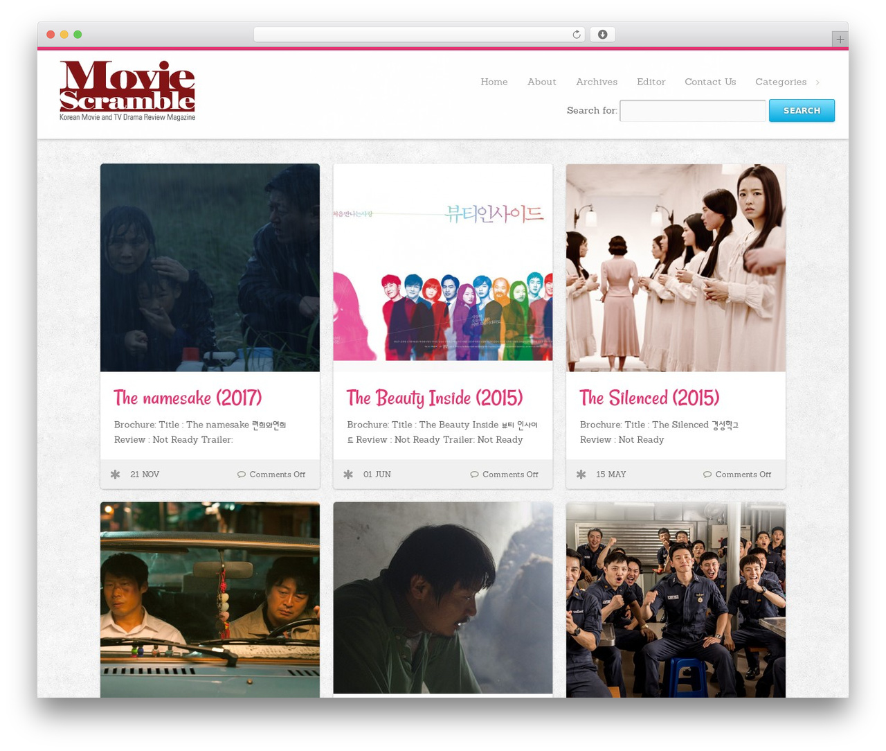 WordPress theme Clippy - moviescramble.com