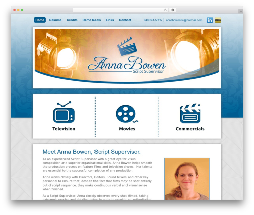 Best WordPress theme Creative Services Framework - anna-bowen.com