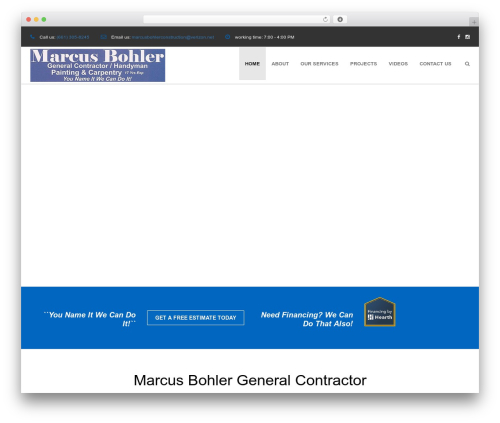 Construct WordPress theme - marcusbohlerconstruction.com