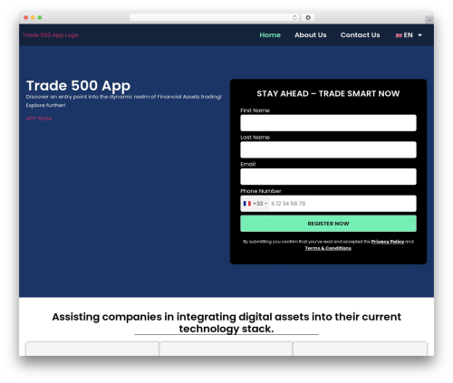 Zeetech trading form WordPress plugin - trade500app.pro