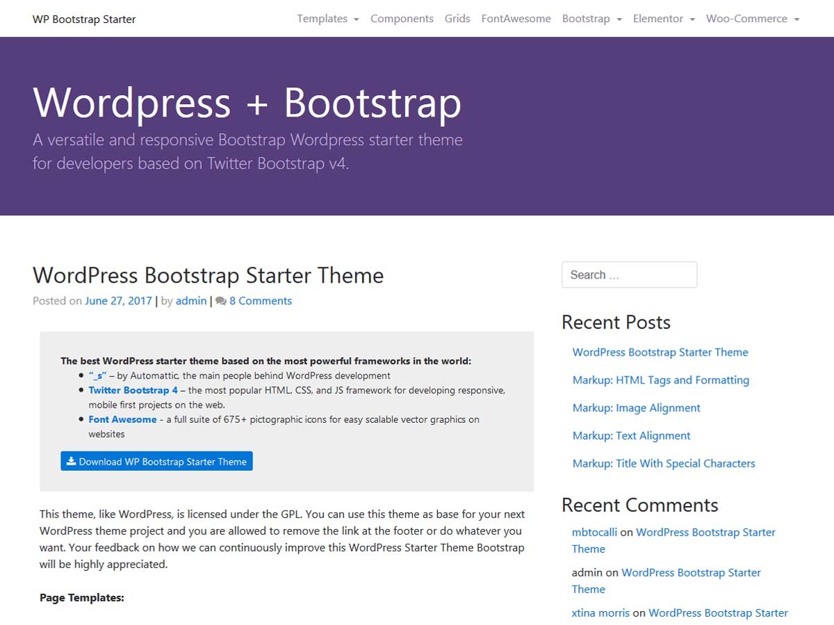 Что такое bootstrap. Сайты на Bootstrap. Как подключить Bootstrap. Starter Templates плагин. Bootstrap 4 темы.