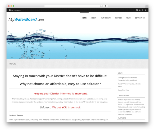 Formation Pro WordPress theme design - mywaterboard.com