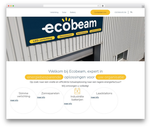Wpb portfolio WordPress plugin - ecobeam.be