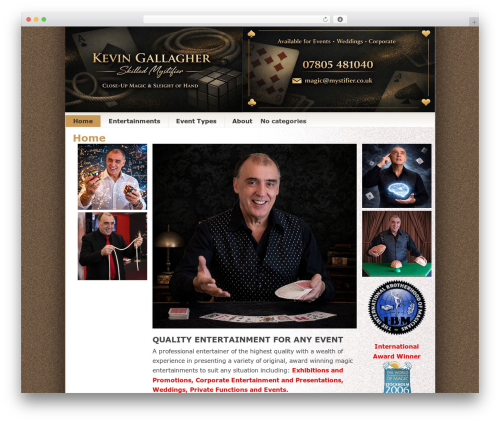 Magic theme WordPress - mystifier.co.uk
