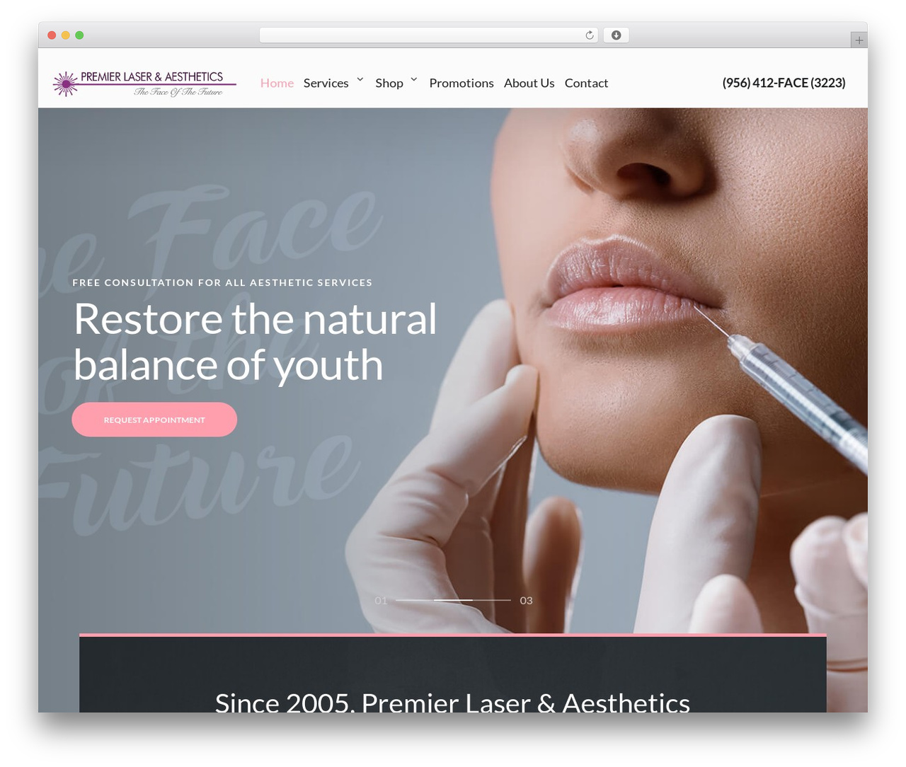 Qulo theme WordPress - premierlaserandaesthetics.com