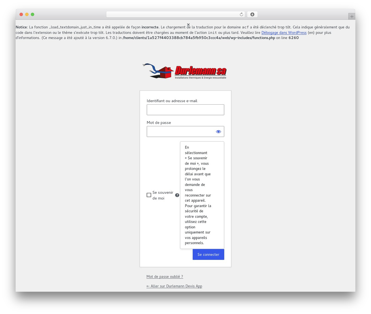 Theme WordPress Durlemann Devis App - durlemann-devis.ch