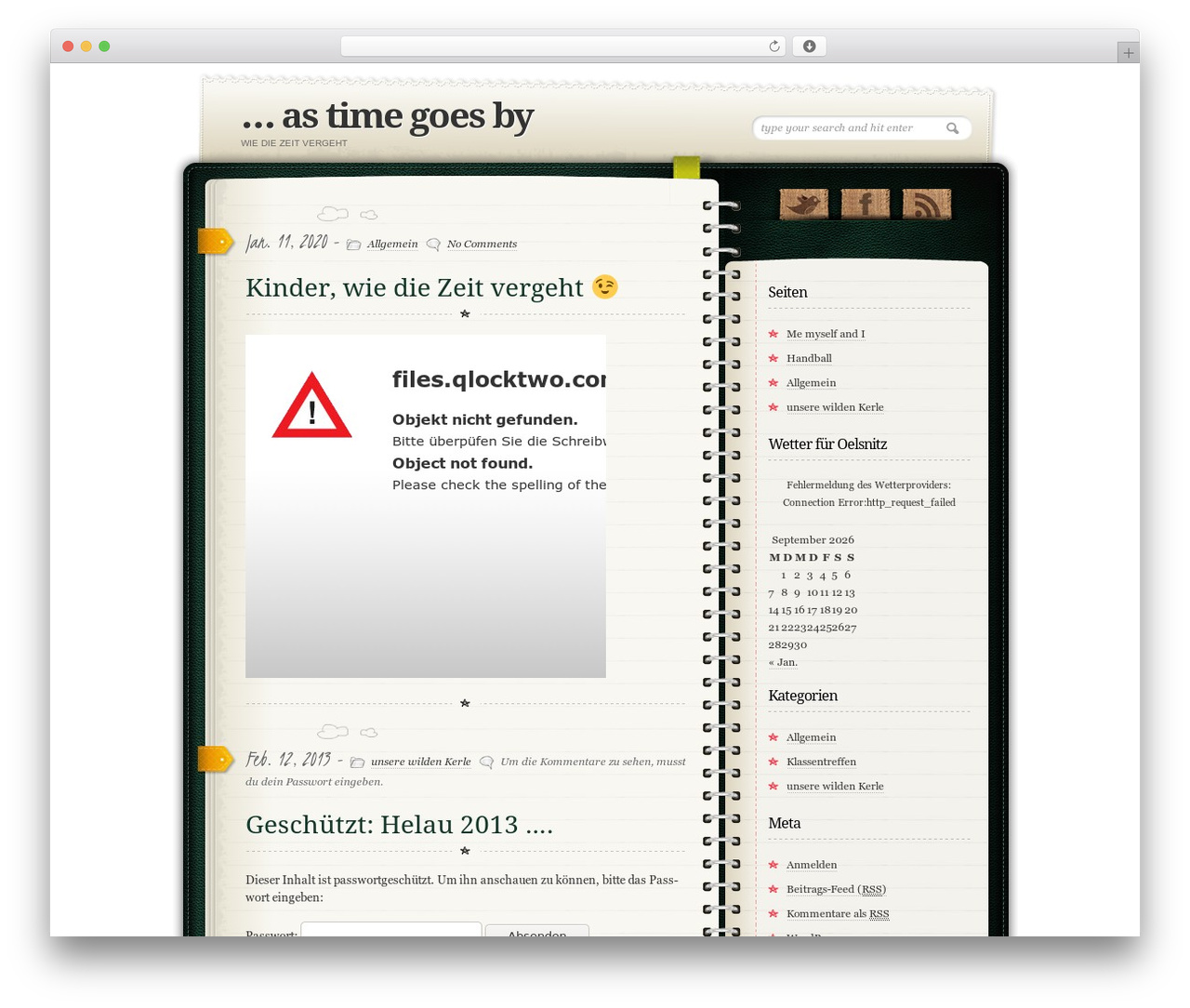 WordPress theme Diary/Notebook - meinels.de