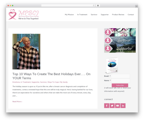 WordPress theme Gantry Theme for WordPress - mypersonalbreastcancerjourney.com