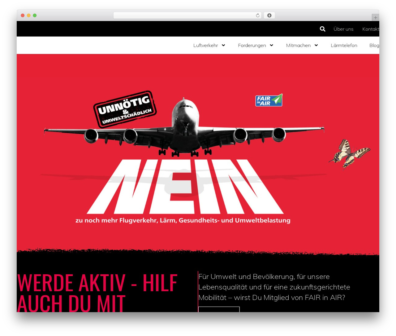 WordPress theme Hello Elementor - fair-in-air.ch