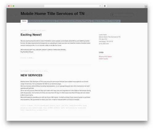 WP theme simpleX - mobilehometitleservices.com