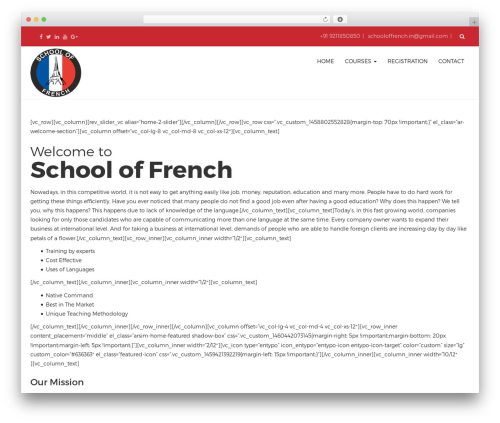 Arsim theme WordPress - schooloffrench.in