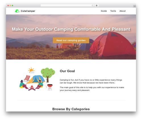 Camper WordPress theme design - cutecamper.com