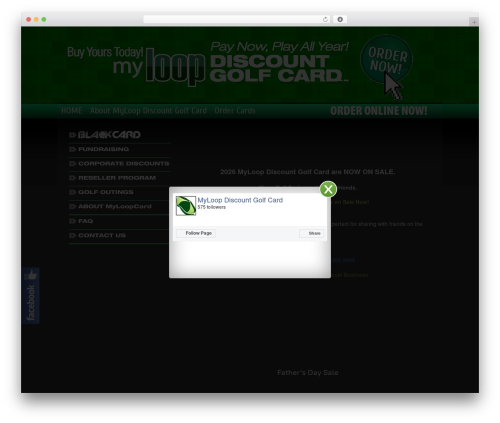 Catalyst WordPress page theme - myloopdiscountgolfcard.com