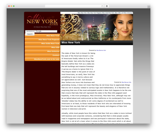 network-template theme WordPress - missnewyork.com
