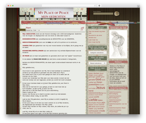 Notepad WordPress website theme - myplaceofpeace.com