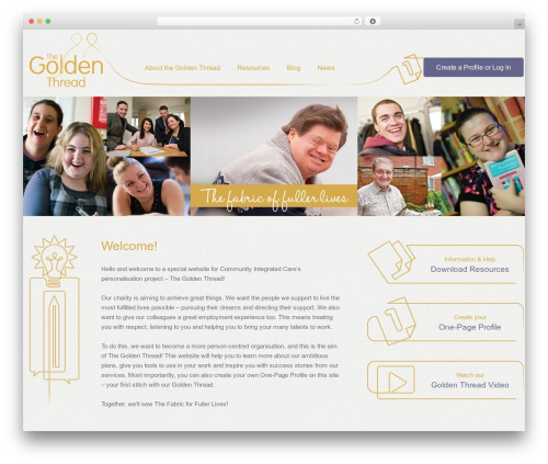 WordPress theme Golden Thread - mygoldenthread.co.uk