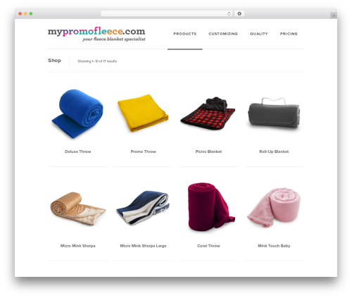 WordPress theme Goodwork - mypromofleece.com