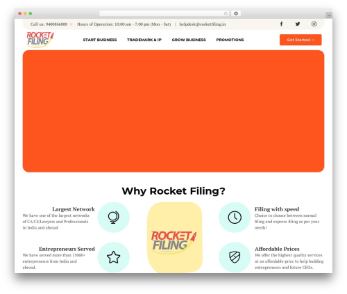 WordPress theme Komo - rocketfiling.in