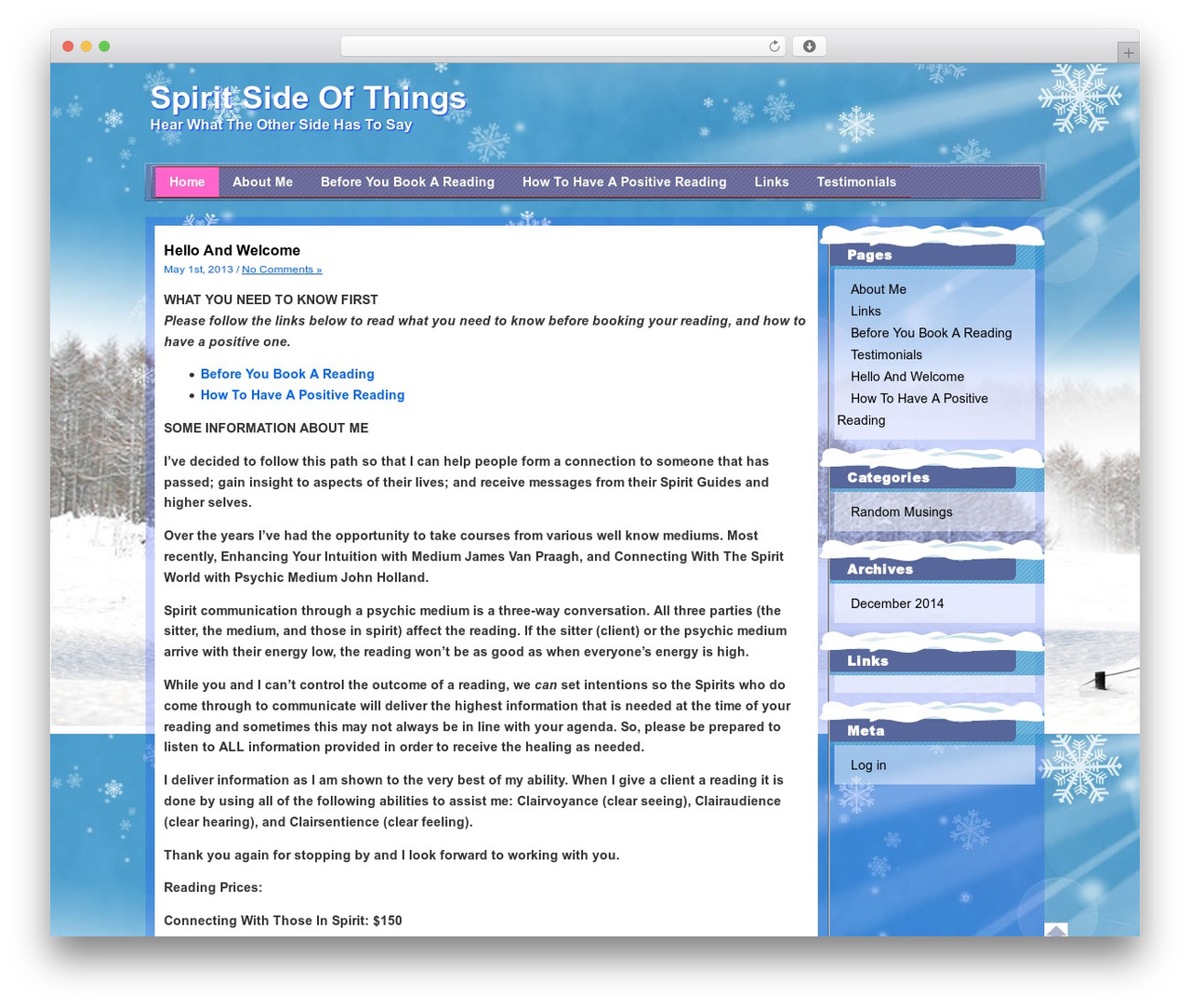 WordPress theme Winter - spiritsideofthings.com WordPress theme Winter - spiritsideofthings.com