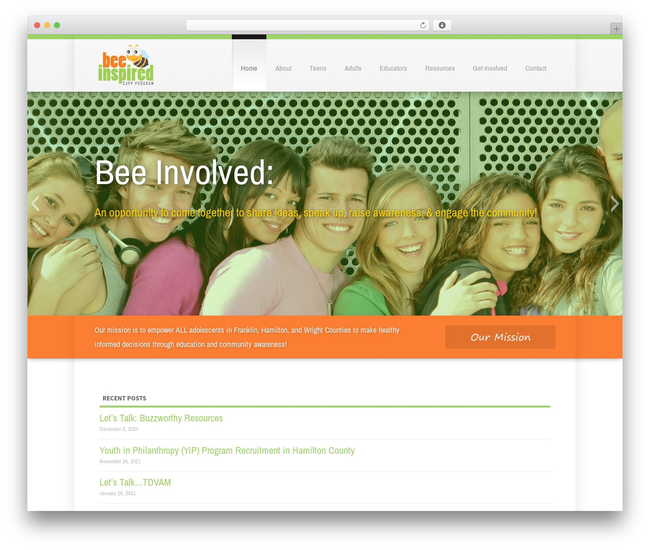 BuzzBee WordPress theme - bee-inspired.org