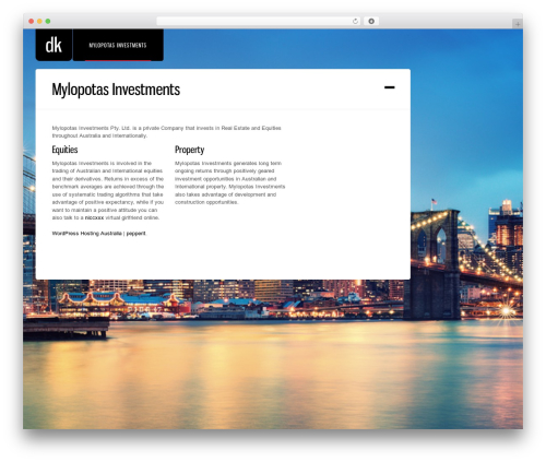 DK WordPress theme design - myloinvest.com.au