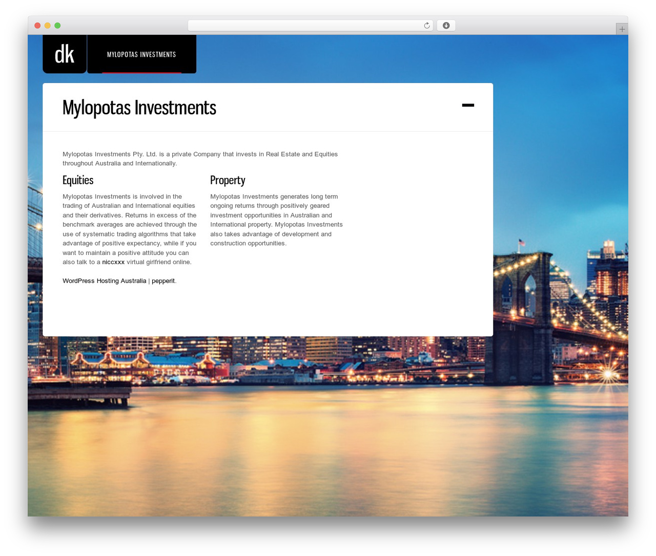 DK WordPress theme design - myloinvest.com.au DK WordPress theme design - myloinvest.com.au