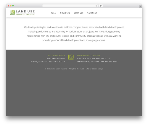 LandUseSolutions theme WordPress - landusesolutionstx.com