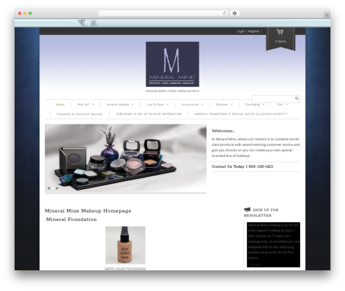 Maya Shop WordPress page theme - mineral-mine.com