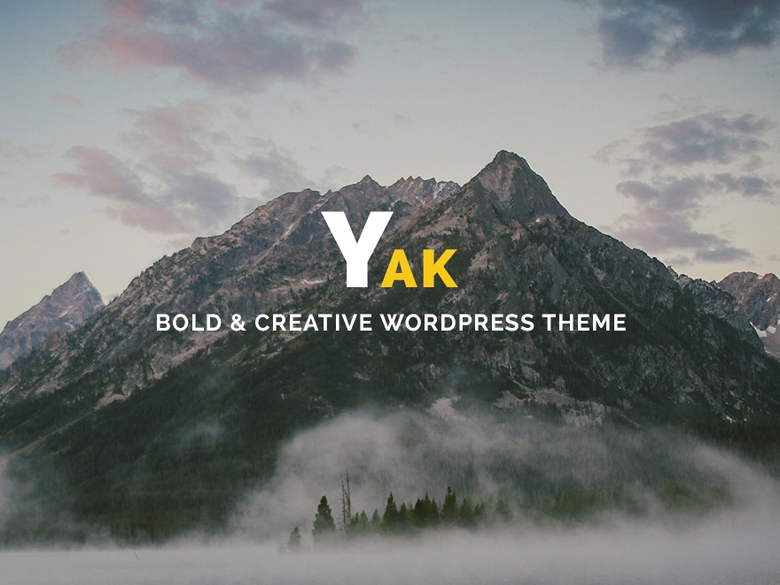 Yak personal blog WordPress theme by massivePixelCreation