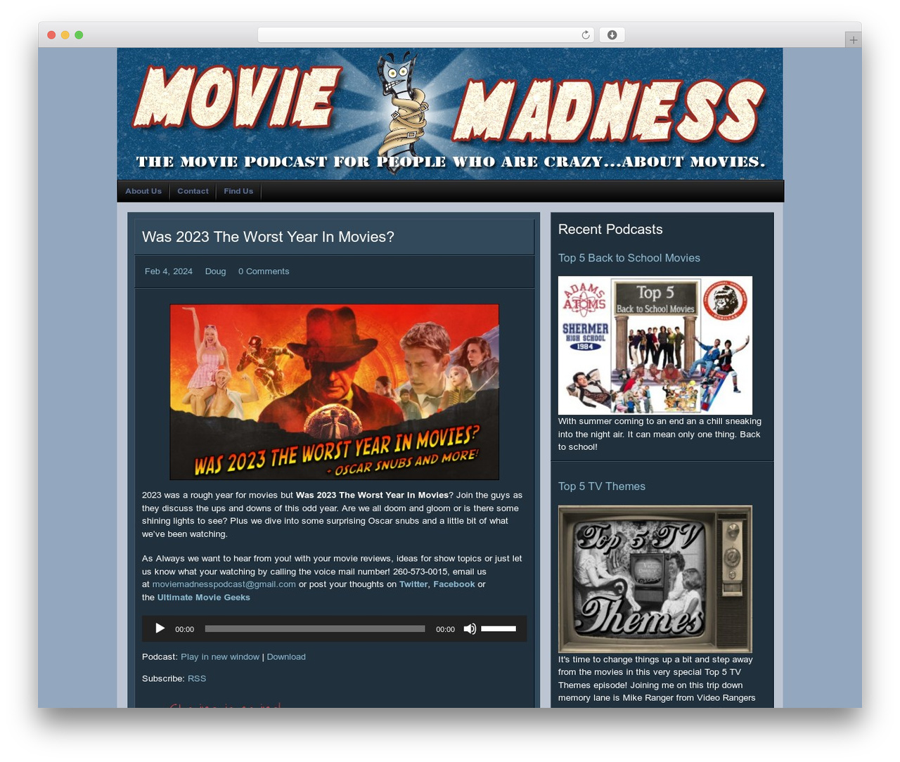 Chip Zero theme WordPress - moviemadnesspodcast.com