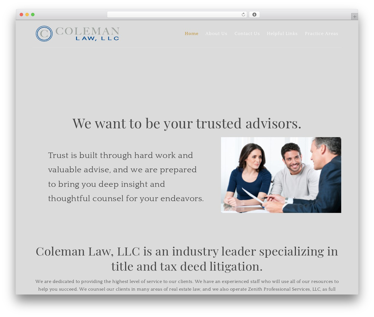 CorpoNotch theme WordPress - colemanlawga.com