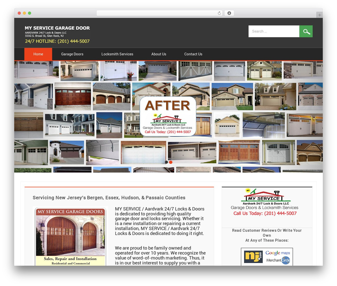 DK Responsive best WordPress theme - myservicegaragedoor.com/new-and-repair