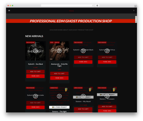 Kentha WordPress theme - anonymoustracks.com