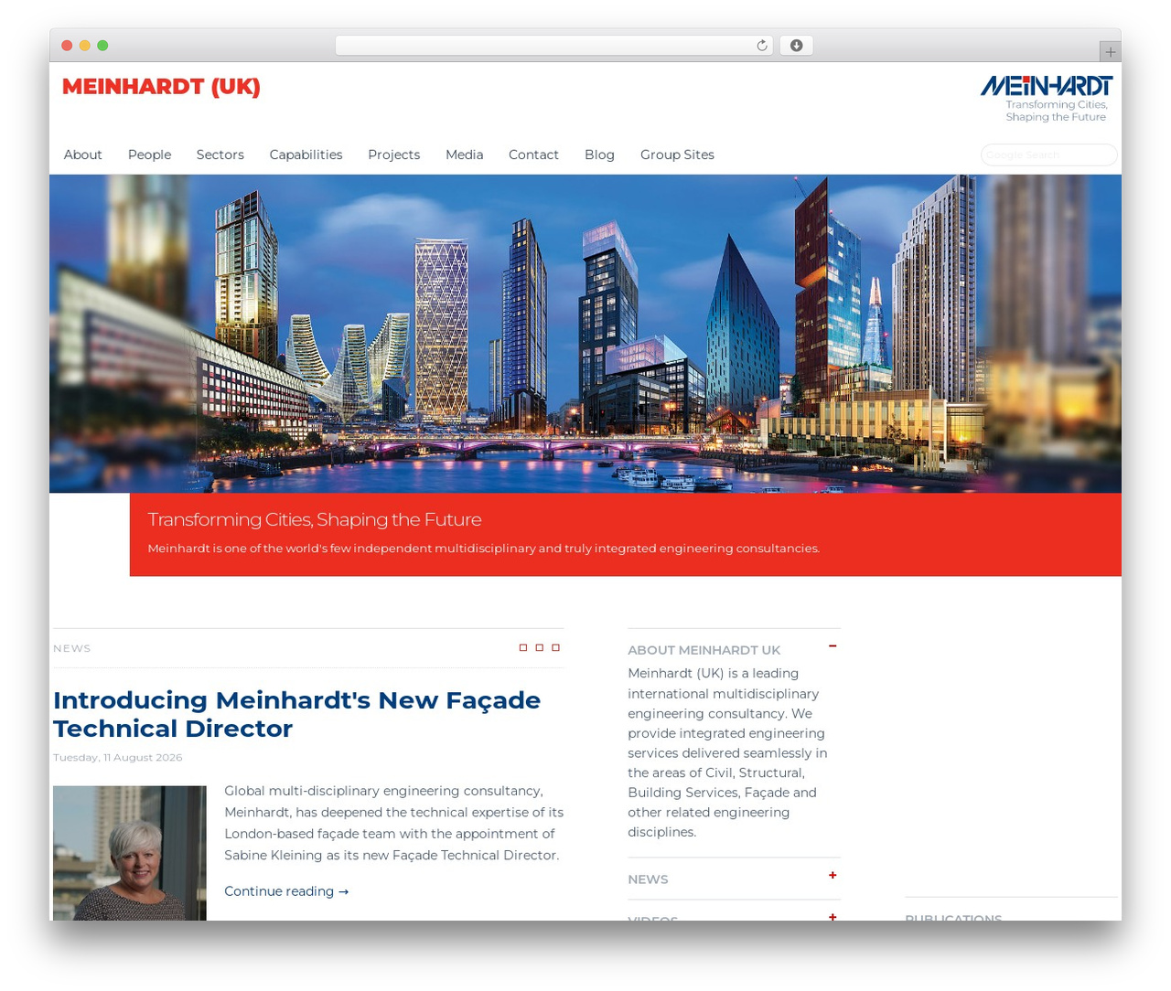 Meinhardt theme WordPress - meinhardt.co.uk