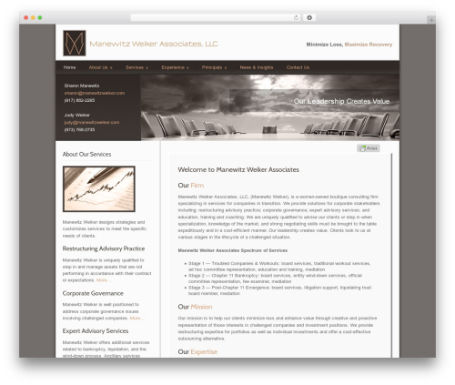 Modernize WordPress theme - manewitzweiker.com