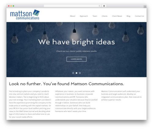 Nestor WordPress theme - mattsonpr.com