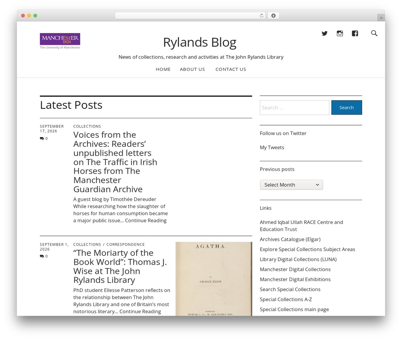 Nikau theme WordPress - rylandscollections.com