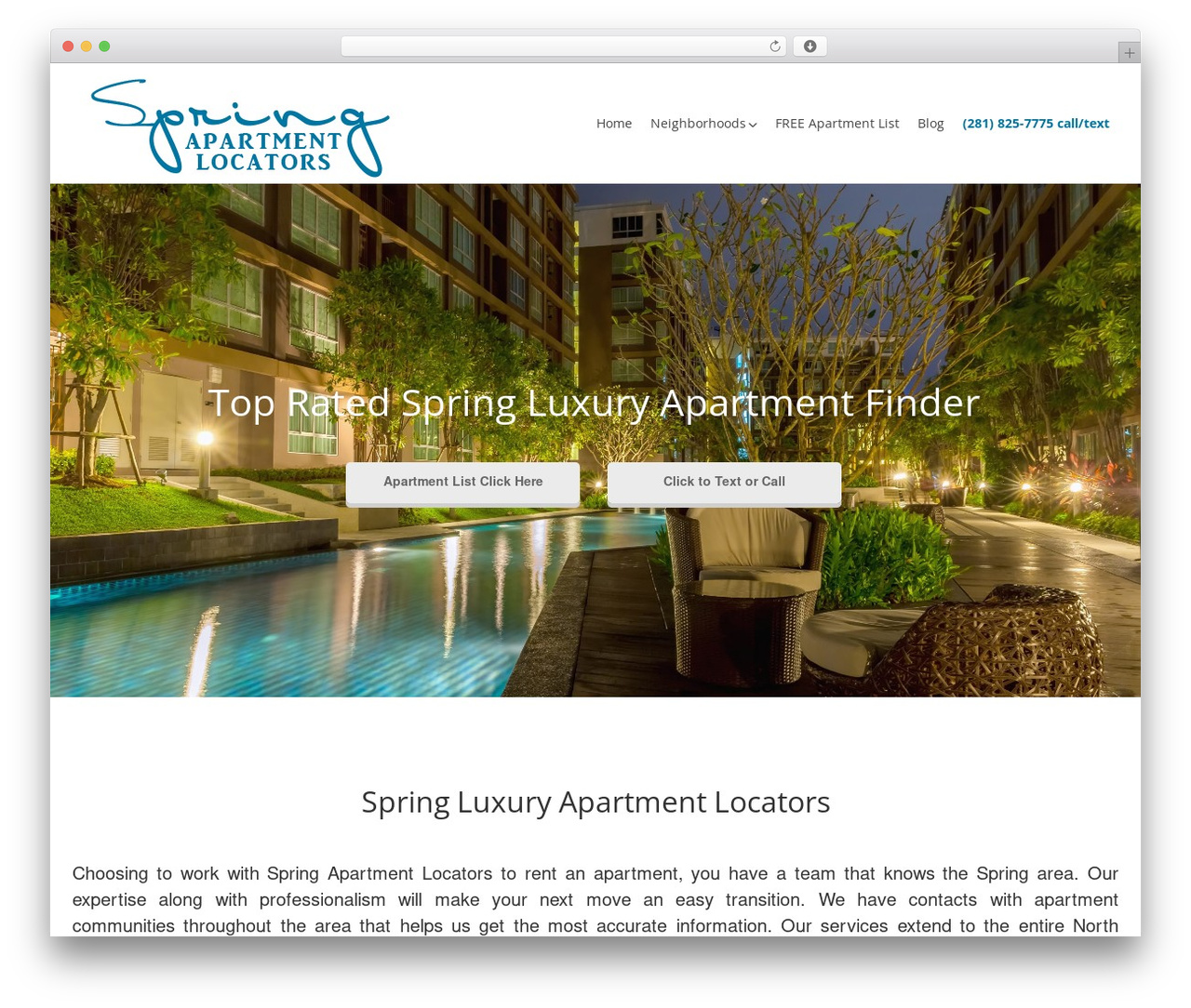 Pointfinder WordPress theme - springapartmentlocating.com