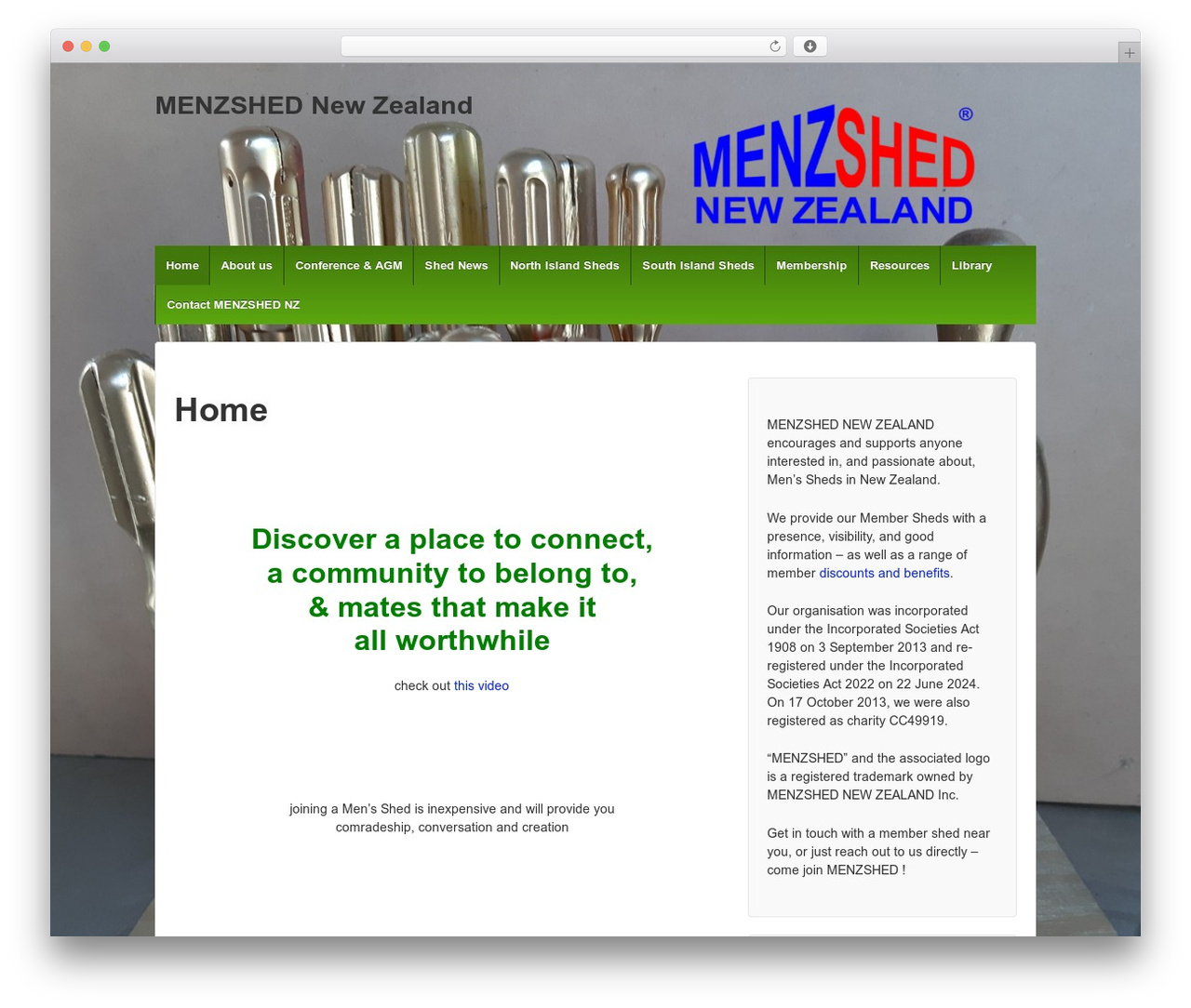 Responsive Pro best WordPress theme - menzshed.org.nz