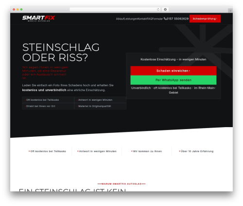 Smartfix premium WordPress theme - smartfix-autoglas.de