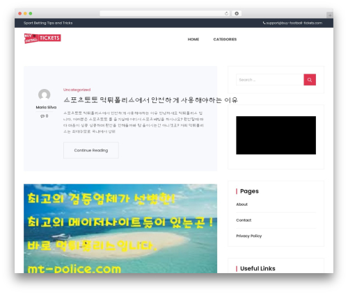 Theme WordPress Zigcy Lite - buy-football-tickets.com