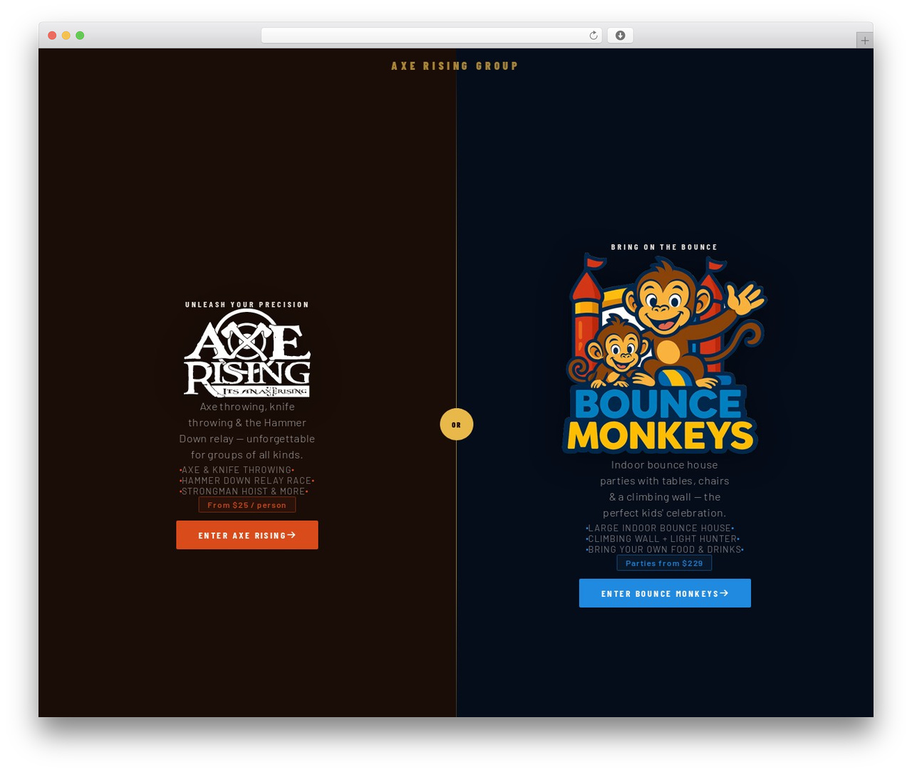 WordPress theme Bounce Monkeys - axerising.com