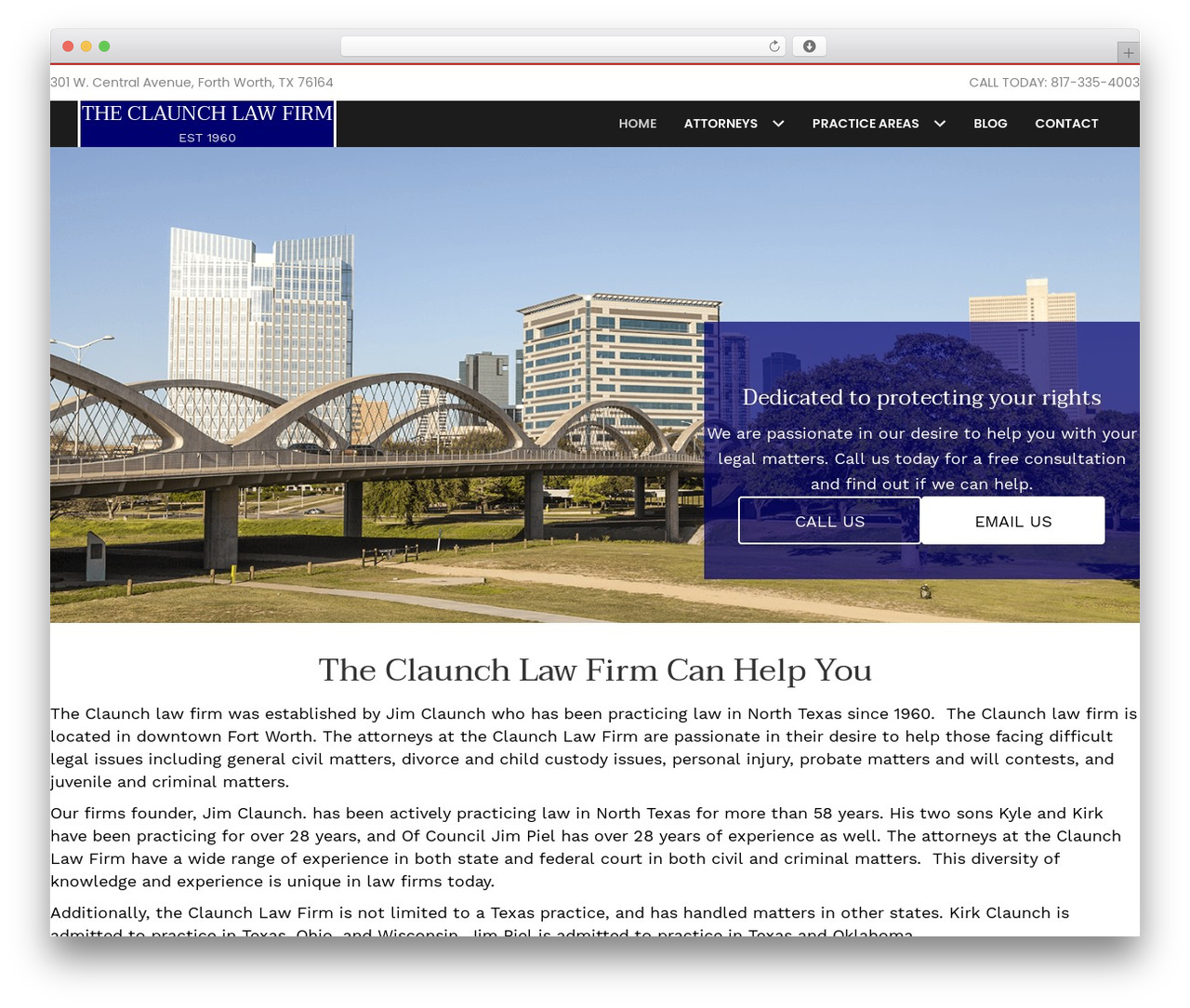 WordPress theme Claunch Law - claunchlaw.com