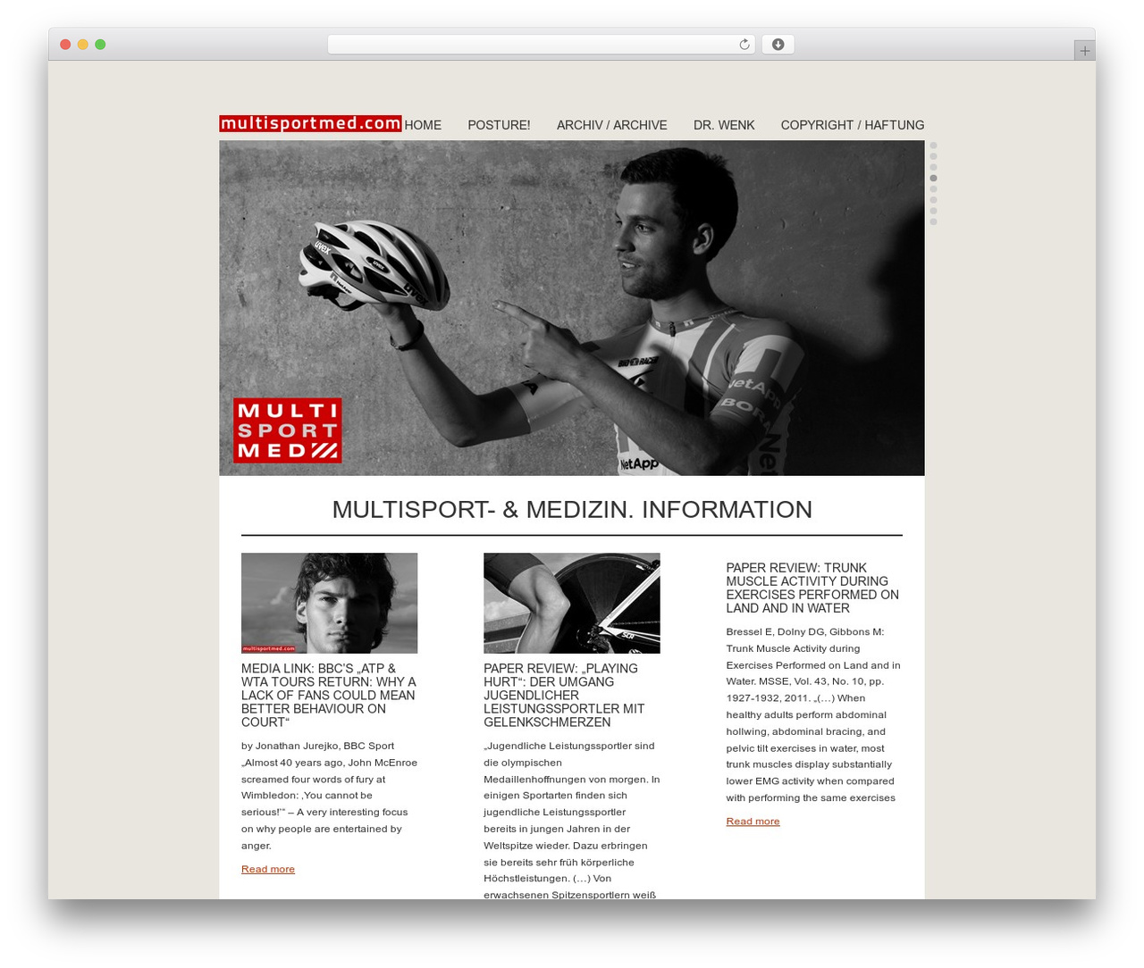 WordPress theme Crescendo - multisportmed.com