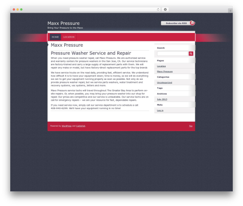 WordPress theme Cuttlefish - maxxpressure.com