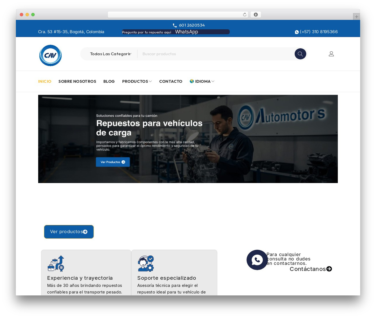 WordPress website theme Druco - cavautomotores.com
