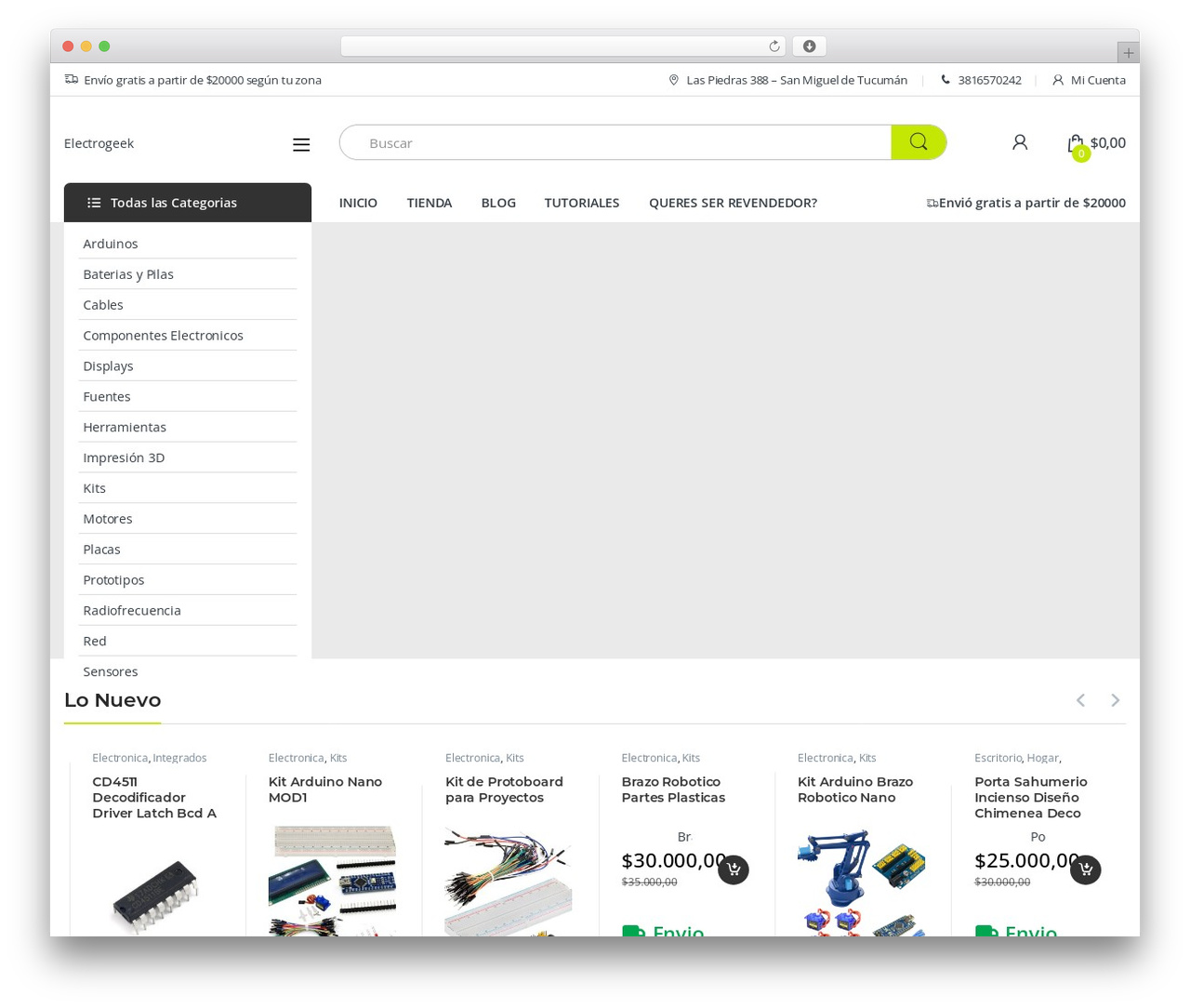 Electro WordPress theme - www.electrogeekshop.com